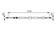 1 987 482 114 BOSCH żażné lanko parkovacej brzdy 1 987 482 114 BOSCH