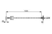 1 987 482 145 BOSCH żażné lanko parkovacej brzdy 1 987 482 145 BOSCH