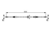 1 987 482 146 BOSCH żażné lanko parkovacej brzdy 1 987 482 146 BOSCH