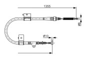 1 987 482 152 BOSCH żażné lanko parkovacej brzdy 1 987 482 152 BOSCH