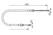 1 987 482 233 BOSCH żażné lanko parkovacej brzdy 1 987 482 233 BOSCH