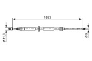 1 987 482 302 BOSCH żażné lanko parkovacej brzdy 1 987 482 302 BOSCH