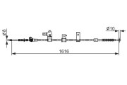 1 987 482 307 BOSCH żażné lanko parkovacej brzdy 1 987 482 307 BOSCH