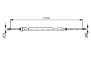 1 987 482 316 BOSCH żażné lanko parkovacej brzdy 1 987 482 316 BOSCH