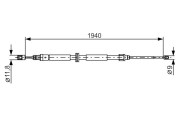 1 987 482 325 BOSCH żażné lanko parkovacej brzdy 1 987 482 325 BOSCH