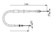 1 987 482 334 BOSCH żażné lanko parkovacej brzdy 1 987 482 334 BOSCH