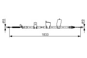 1 987 482 340 BOSCH żażné lanko parkovacej brzdy 1 987 482 340 BOSCH