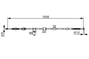 1 987 482 346 BOSCH żażné lanko parkovacej brzdy 1 987 482 346 BOSCH