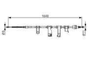 1 987 482 350 BOSCH żażné lanko parkovacej brzdy 1 987 482 350 BOSCH