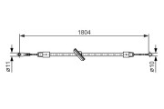 1 987 482 380 Tažné lanko, parkovací brzda BOSCH