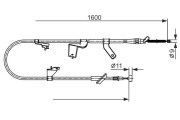 1 987 482 428 BOSCH żażné lanko parkovacej brzdy 1 987 482 428 BOSCH