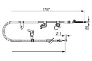 1 987 482 435 BOSCH żażné lanko parkovacej brzdy 1 987 482 435 BOSCH