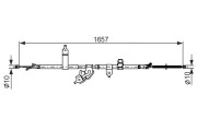 1 987 482 463 BOSCH żażné lanko parkovacej brzdy 1 987 482 463 BOSCH