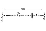 1 987 482 508 BOSCH żażné lanko parkovacej brzdy 1 987 482 508 BOSCH