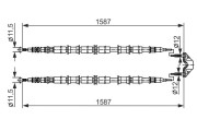 1 987 482 537 BOSCH żażné lanko parkovacej brzdy 1 987 482 537 BOSCH