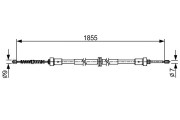 1 987 482 546 BOSCH żażné lanko parkovacej brzdy 1 987 482 546 BOSCH