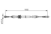 1 987 482 548 BOSCH żażné lanko parkovacej brzdy 1 987 482 548 BOSCH