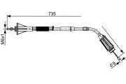 1 987 482 554 BOSCH żażné lanko parkovacej brzdy 1 987 482 554 BOSCH