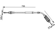 1 987 482 556 BOSCH żażné lanko parkovacej brzdy 1 987 482 556 BOSCH