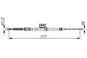 1 987 482 644 BOSCH żażné lanko parkovacej brzdy 1 987 482 644 BOSCH