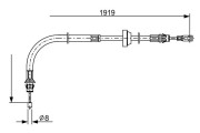 1 987 482 710 BOSCH żażné lanko parkovacej brzdy 1 987 482 710 BOSCH