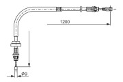 1 987 482 878 Tažné lanko, parkovací brzda BOSCH