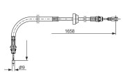 1 987 482 879 BOSCH żażné lanko parkovacej brzdy 1 987 482 879 BOSCH