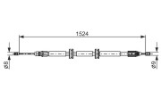 1 987 482 888 Tažné lanko, parkovací brzda BOSCH