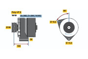 6 033 GB3 030 BOSCH alternátor 6 033 GB3 030 BOSCH