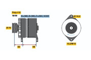 6 033 GB3 035 BOSCH alternátor 6 033 GB3 035 BOSCH