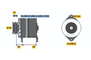 6 033 GB3 036 BOSCH alternátor 6 033 GB3 036 BOSCH