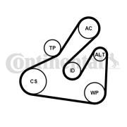 5PK1745WP1 CONTINENTAL CTAM vodné čerpadlo + sada klinového remeňa 5PK1745WP1 CONTINENTAL CTAM