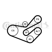 6PK1750K3 Sada žebrovaných klínových řemenů CONTINENTAL CTAM