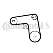 7PK1076K1 CONTINENTAL CTAM ozubený klinový remeň - sada 7PK1076K1 CONTINENTAL CTAM