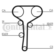 CT1007 ozubený řemen CONTINENTAL CTAM