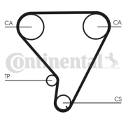 CT1033 Ozubený řemen rozvodů CONTINENTAL CTAM