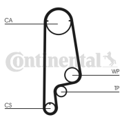 CT1070 Ozubený řemen CONTINENTAL CTAM