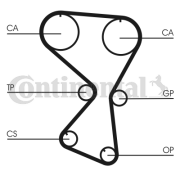 CT1071 Ozubený řemen CONTINENTAL CTAM