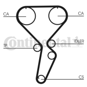 CT1116 ozubený řemen CONTINENTAL CTAM