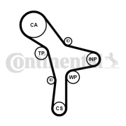 CT1176 Ozubený řemen rozvodů CONTINENTAL CTAM