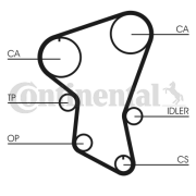 CT516 Ozubený řemen CONTINENTAL CTAM