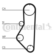 CT595 Ozubený řemen rozvodů CONTINENTAL CTAM