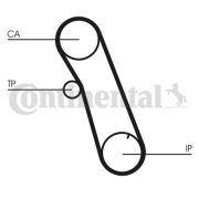 CT616 Ozubený řemen CONTINENTAL CTAM