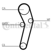 CT631 Ozubený řemen CONTINENTAL CTAM