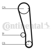 CT665 Ozubený řemen rozvodů CONTINENTAL CTAM