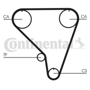 CT789 Ozubený řemen rozvodů CONTINENTAL CTAM