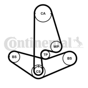 CT799K2PRO ozubení,sada rozvodového řemene CONTINENTAL CTAM