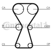 CT826 Ozubený řemen CONTINENTAL CTAM