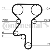 CT871 Ozubený řemen CONTINENTAL CTAM