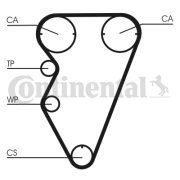 CT929 Ozubený řemen CONTINENTAL CTAM